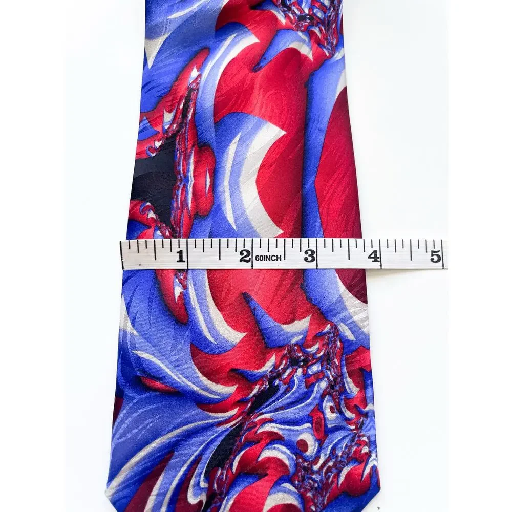 Vintage Electric Neckwear Power Ties Colorful Abstract 90s Lot of 4